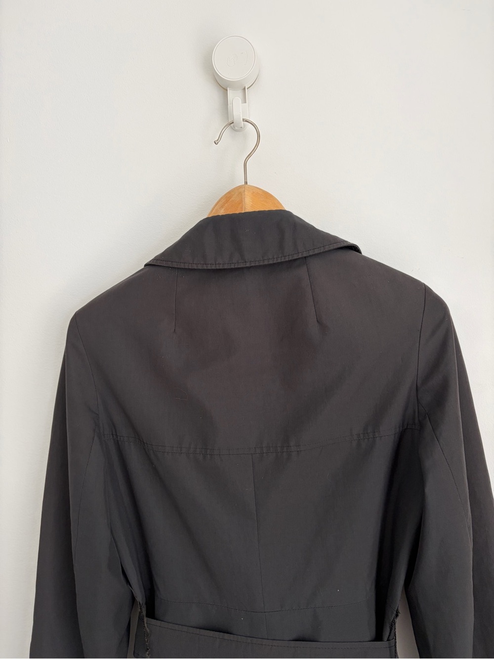 Vintage - Aquascutum Aqua 5 - Black Belted Trench Coat - Dark Academia - Size M - Picture 5 of 11